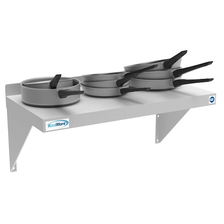 Koolmore NSF Stainless Steel Wall Mount Shelf  - Industrial Grade Metal Shelf WMSH-1224